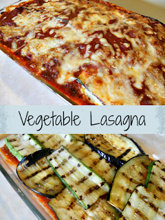 This vegetable lasagna uses grilled eggplant and zucchini.