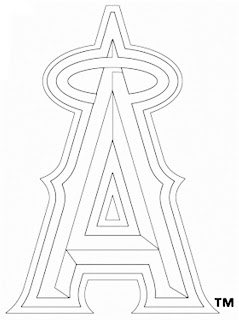 Escudo de los Angelinos de Anaheim para colorear