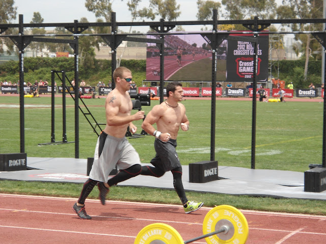 Athletes performing the 400m sprint at the 2012 CrossFit Games