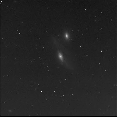galaxies NGC 4388 and 4435 in luminance