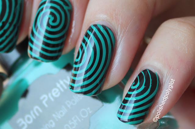 Green Stamping nail polish from Born Pretty Store