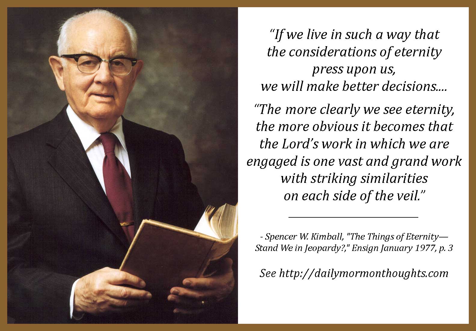 Daily Thought From Modern Prophets November 2018