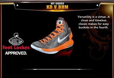 NBA 2K13 Updates KD V BHM Colorways Shoes