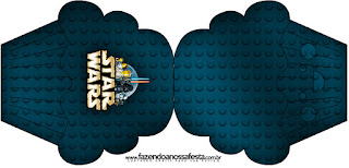 Star Wars Lego: Invitaciones para Imprimir Gratis Tarjeta con forma de cupcake deStar Wars Lego.