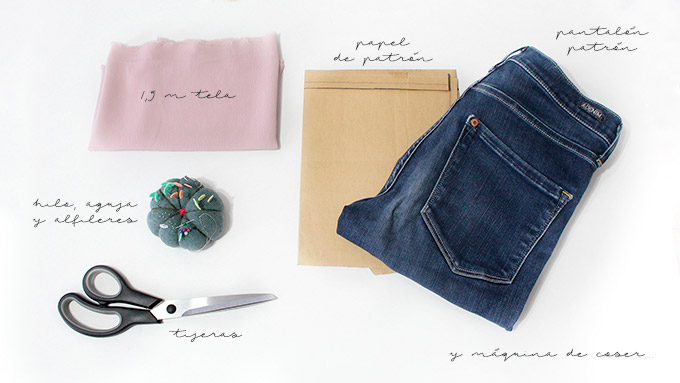 MATERIALES COSER PANTALON LAZO materiales-paso-a-paso-pantalon-lazo