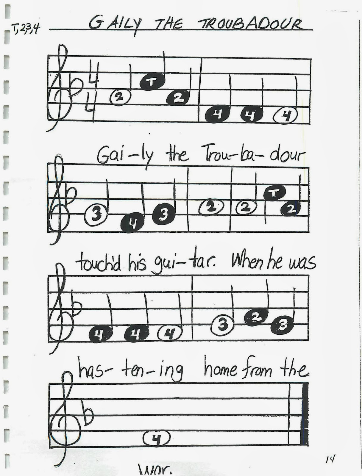 Go tell aunt rhody notes for flute with th note c farelader