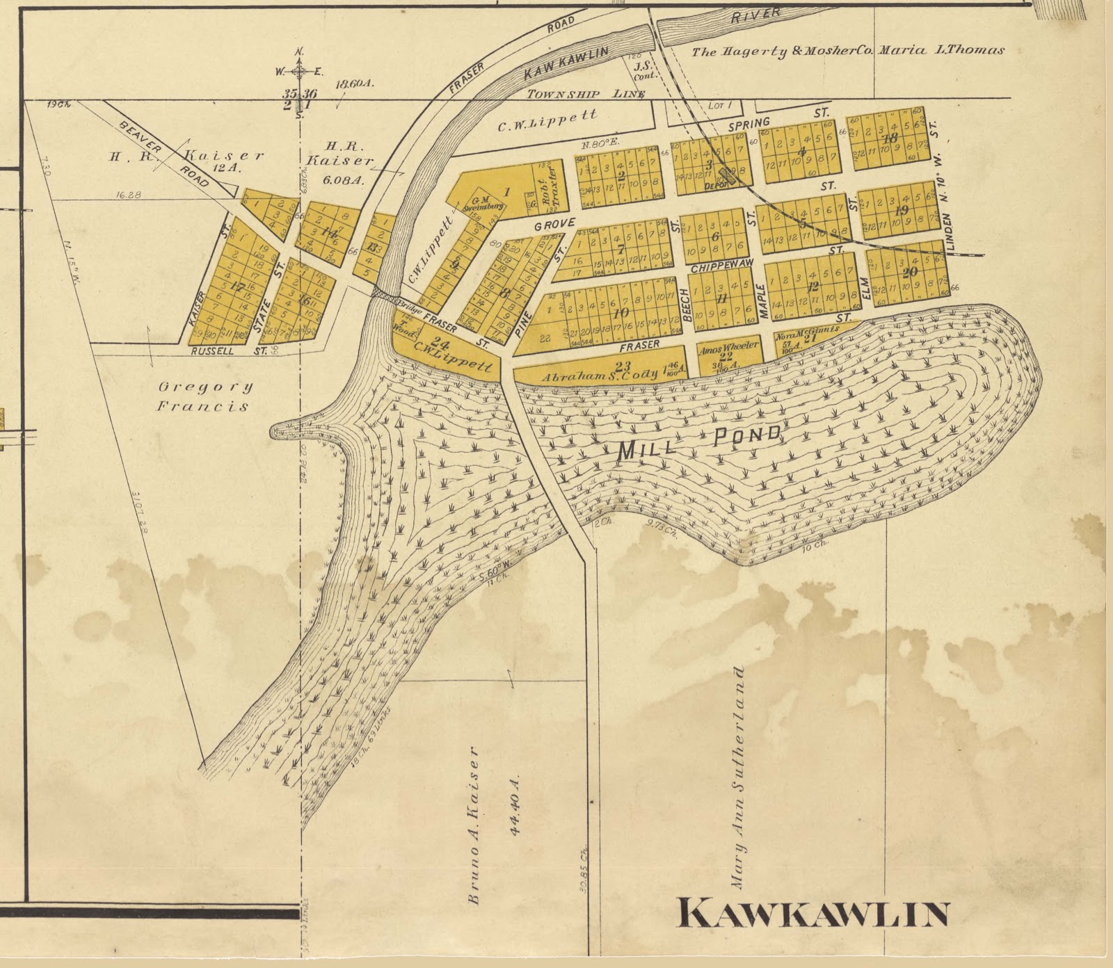 Kawkawlin Village History