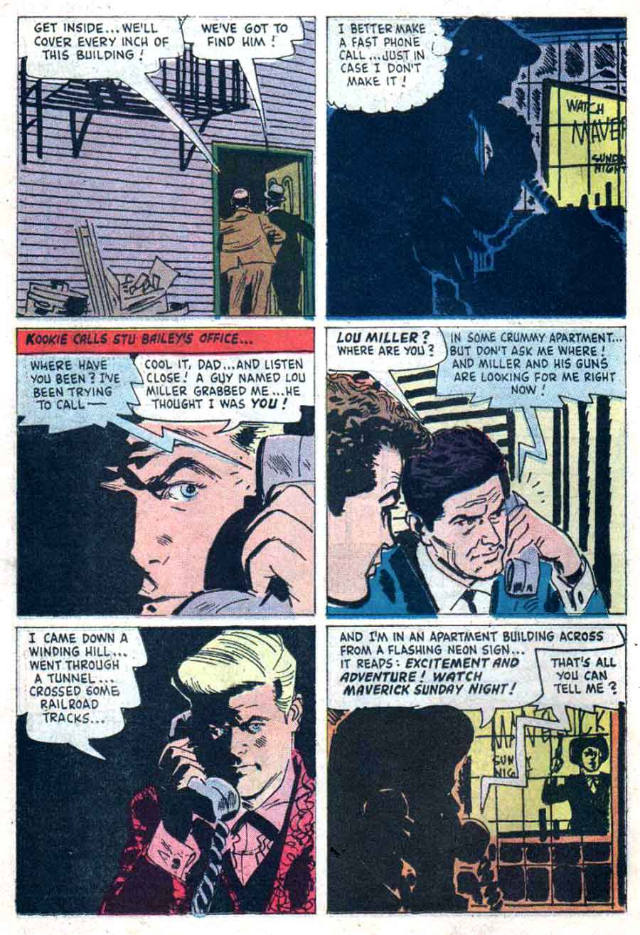 77 Sunset Strip / Four Color Comics #1106 dell tv 1960s silver age comic book page art by Alex Toth