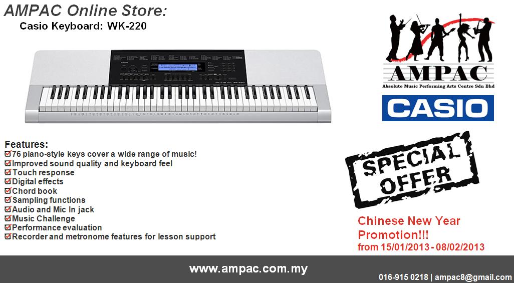 Absolute Music Performing Arts Centre (AMPAC): Casio Keyboard: WK-220