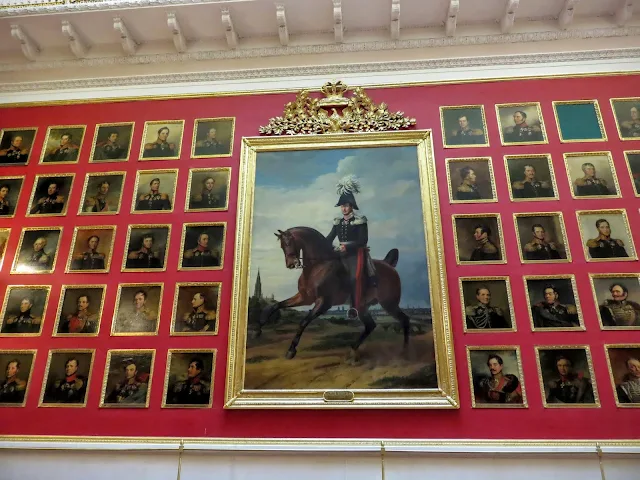 Military portraits at the Hermitage in St. Petersburg, Russia