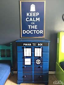 Hand painted Dr. Who dresser