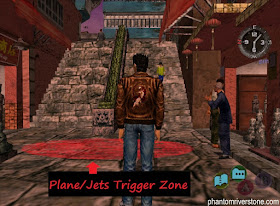 Trigger zone for the plane and jet cutscenes