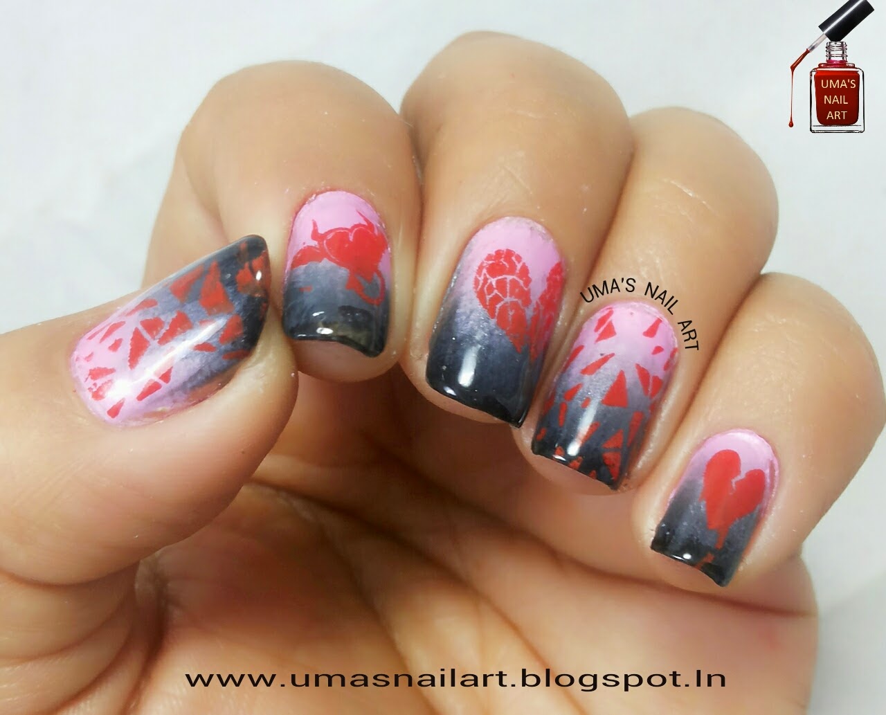 Anti-Valentine's Day Middle Finger Nail Art - wide 4