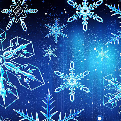 Blue Snowflakes for Christmas download free wallpapers for Apple iPad