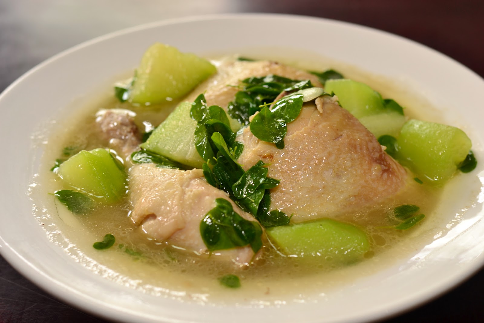 Frugal Gourmet Tinolang Manok (Chicken Ginger Stew with Vegetables)