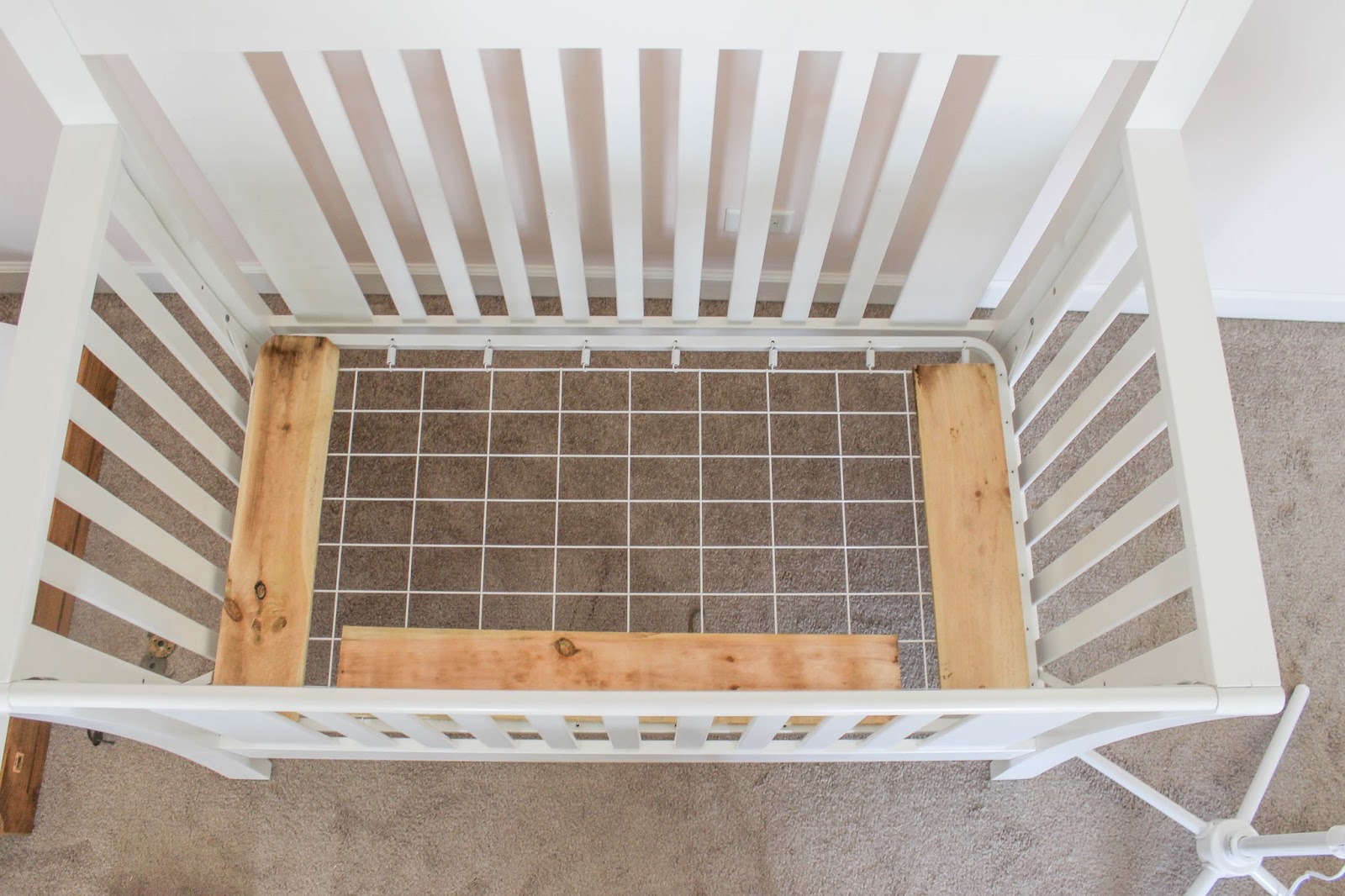 No Sew Drop Cloth Crib Skirt Delightfully Noted