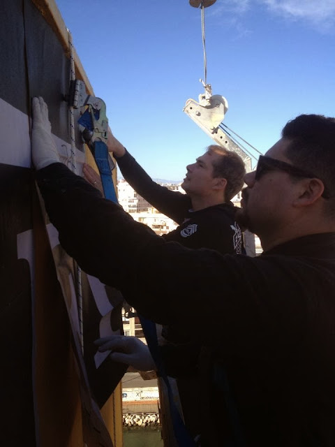 "Paz Y Libertad" Work In Progress By Legendary Street Artist Shepard Fairey For Maus Malaga in Spain. 6