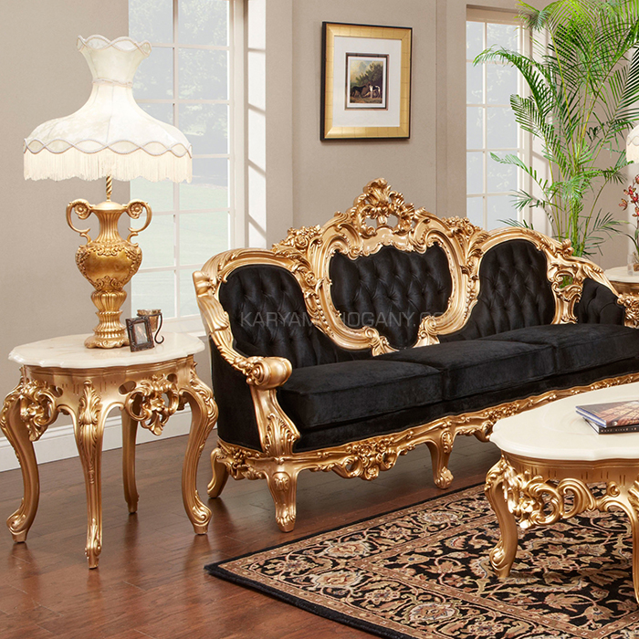 Sofa Romawi Jati Warna Emas Furniture Jepara Toko Furniture Jepara