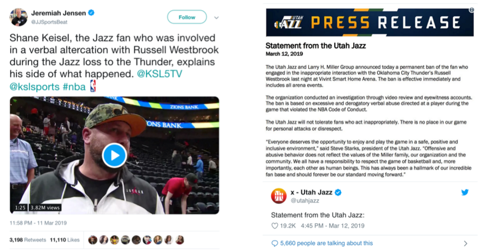 Westbrook has verbal altercation with Jazz fans
