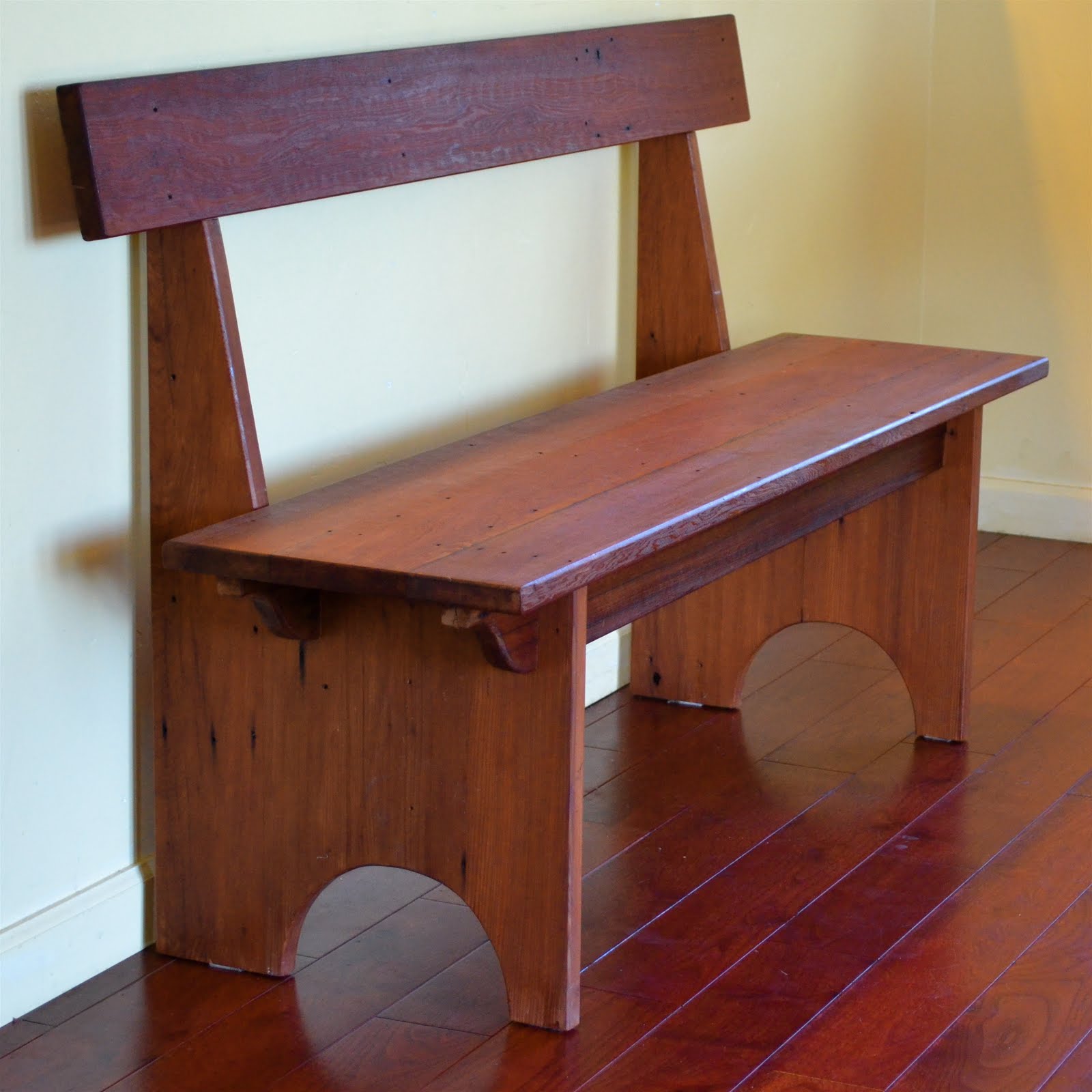 Reclaimed Redwood Bench