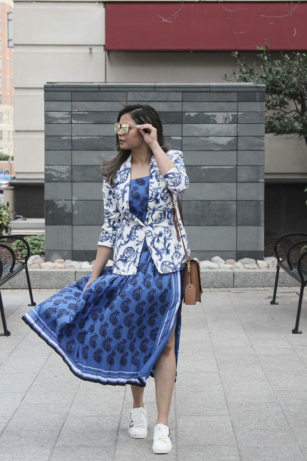 how to dress like a strret style star, sneakers, embroidered sneakers, banana republic blue paisley dress, print on print, aldo zebra bag, print mixing, fashion, style, ootd, blue dress , redblue and white, myriad musings, Saumya Shiohare how to dress like a strret style star, sneakers, embroidered sneakers, banana republic blue paisley dress, print on print, aldo zebra bag, print mixing, fashion, style, ootd, blue dress , redblue and white, myriad musings, Saumya Shiohare