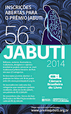 Papel Marmolado de Atelier Freire estampa banner do Prêmio Jabuti 2014.