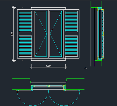 ventana 2D dwg