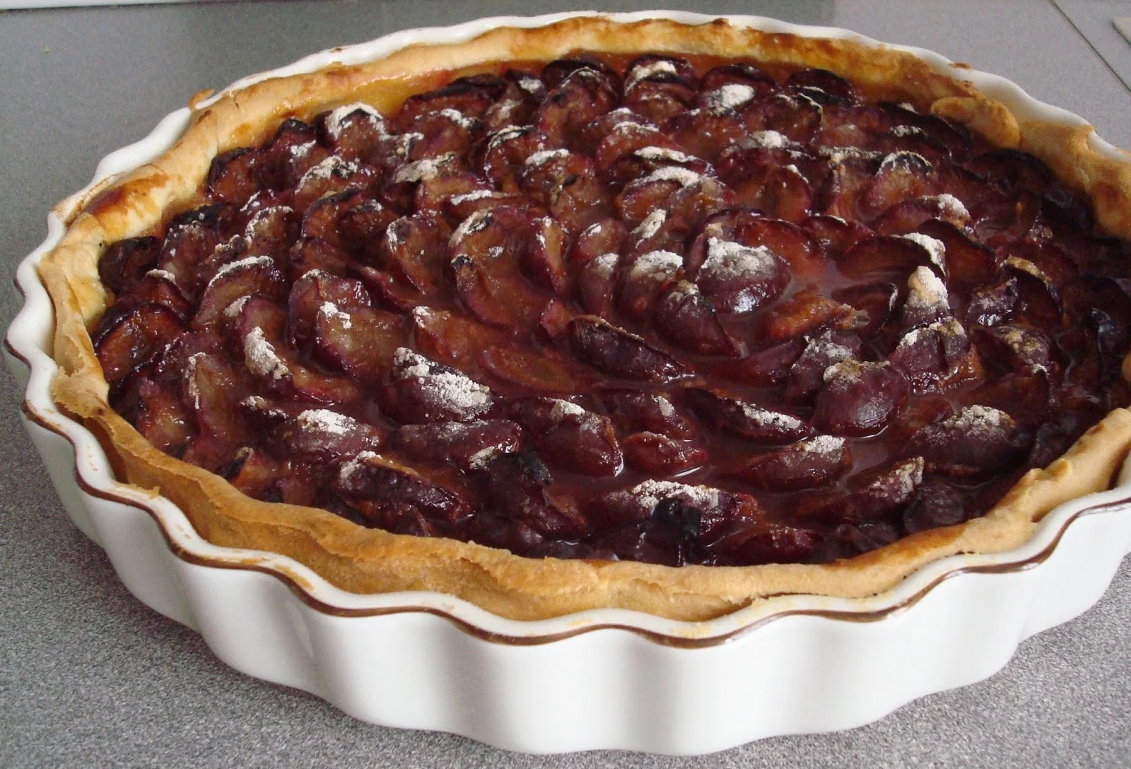 Blog 75: Recettes Alsaciennes-Tarte aux quetsches (Quetschelküeche)