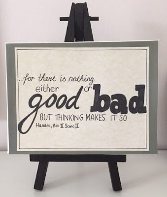Framed Shakespeare quote craft