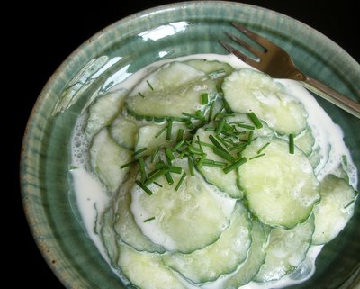 Nana’s Cucumbers with Sour Cream, a German-Russian salad ♥ AVeggieVenture.com. Family Recipe. Low Carb. Gluten Free.