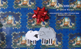 Christmas sheep large gift tag
