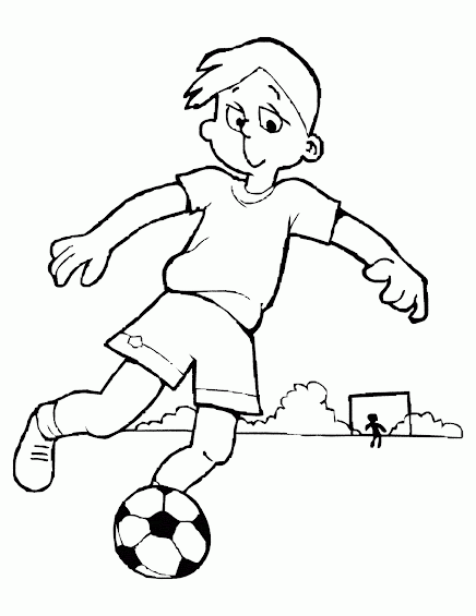 Mewarnai Gambar  Anak Anak Bermain Sepak Bola Contoh Anak 