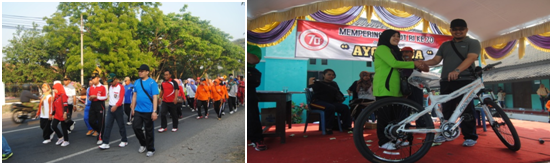 Kecamatan Maospati Kerahkan Jajaran Perangkat Desa Ikutkan Mlaku Bareng Proklamasi