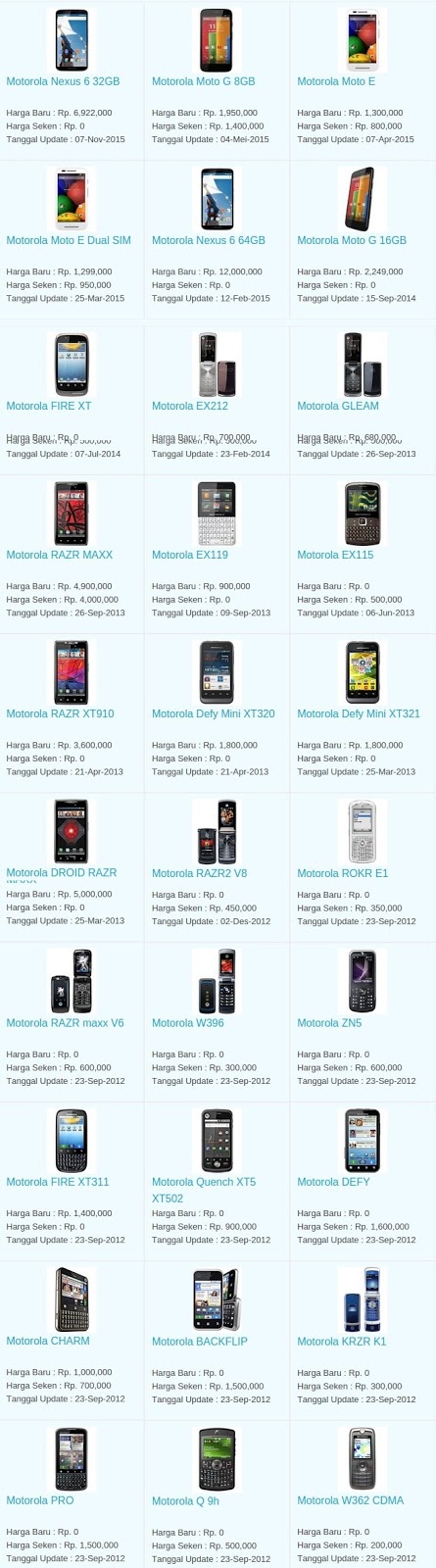 Daftar Harga Hp Terbaru Motorola Juni 2016 Daftar Harga Hp Terbaru Motorola Juni 2016