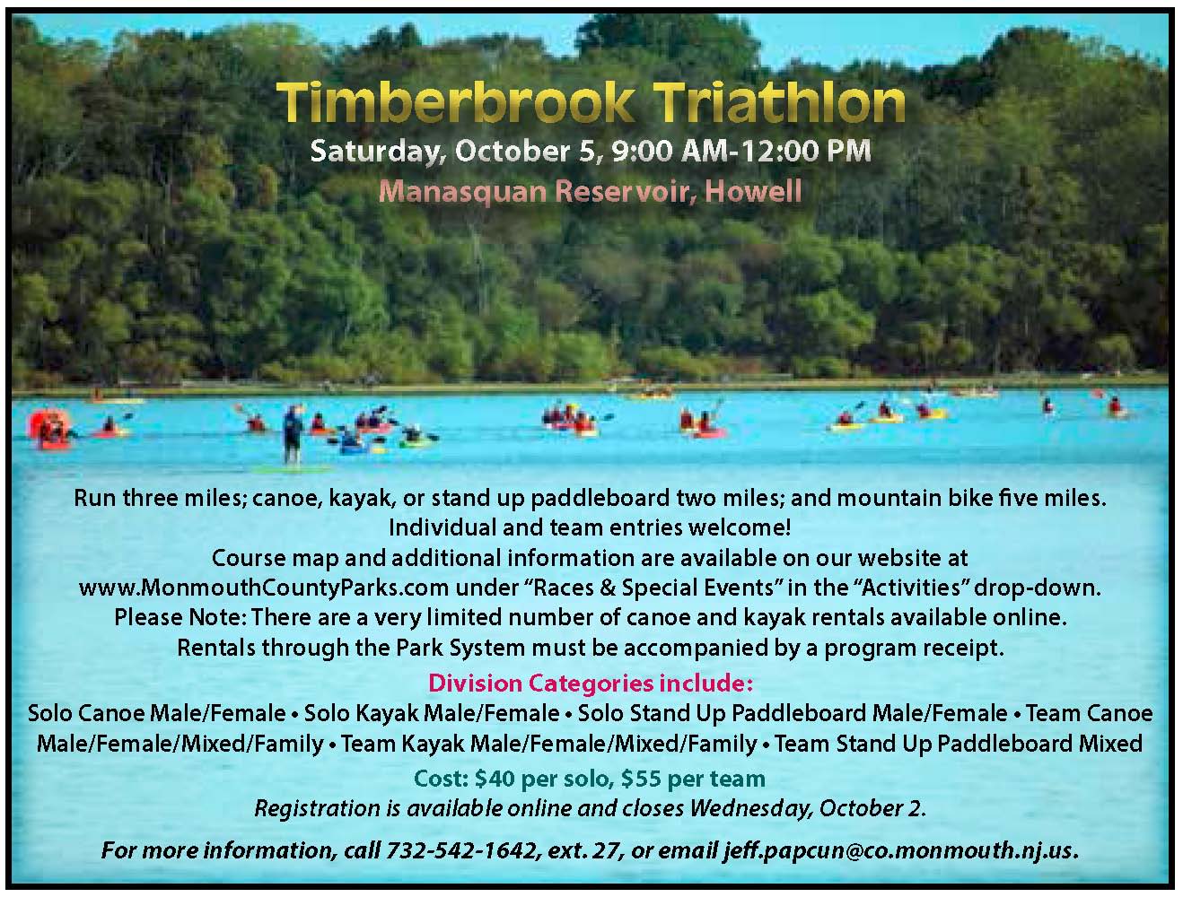 Monmouth County Howell Timberbrook Triathelon At Manasquan