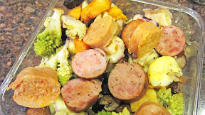 Lunch Week 40: Cheese Tortelli with Roasted Vegetables and Sausage