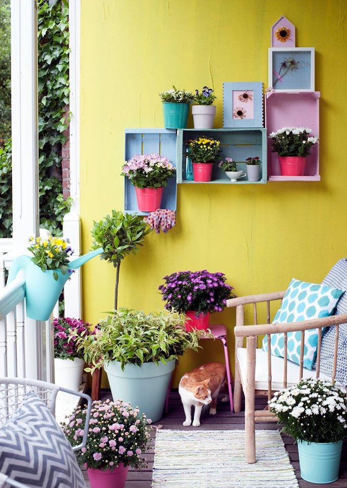 Balcony Garden Ideas choose large containers and if you have a large balcony grow shrubs use the existing structures to climb the climbers Save Space In The Apartment Balcony Garden And Hang Up Wooden Vegetable Boxes Photo Via Mooiwatplantendoennl Balcony Garden Ideas smart and simple balcony garden with cabinet turned greenhouse Save Space In The Apartment Balcony Garden And Hang Up Wooden Vegetable Boxes Photo Via Mooiwatplantendoennl