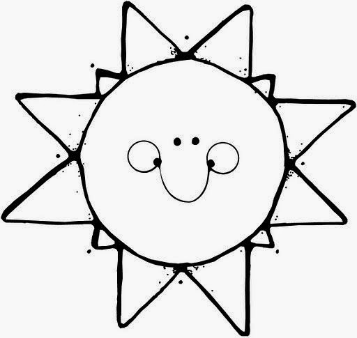 Desenhos de sol para pintar, colorir, imprimir - Sol de verão para colorir - estação do ano verão para pintar - calor
