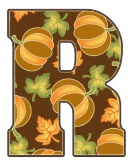 Abecedario con Calabazas. Alphabet with Pumpkins.