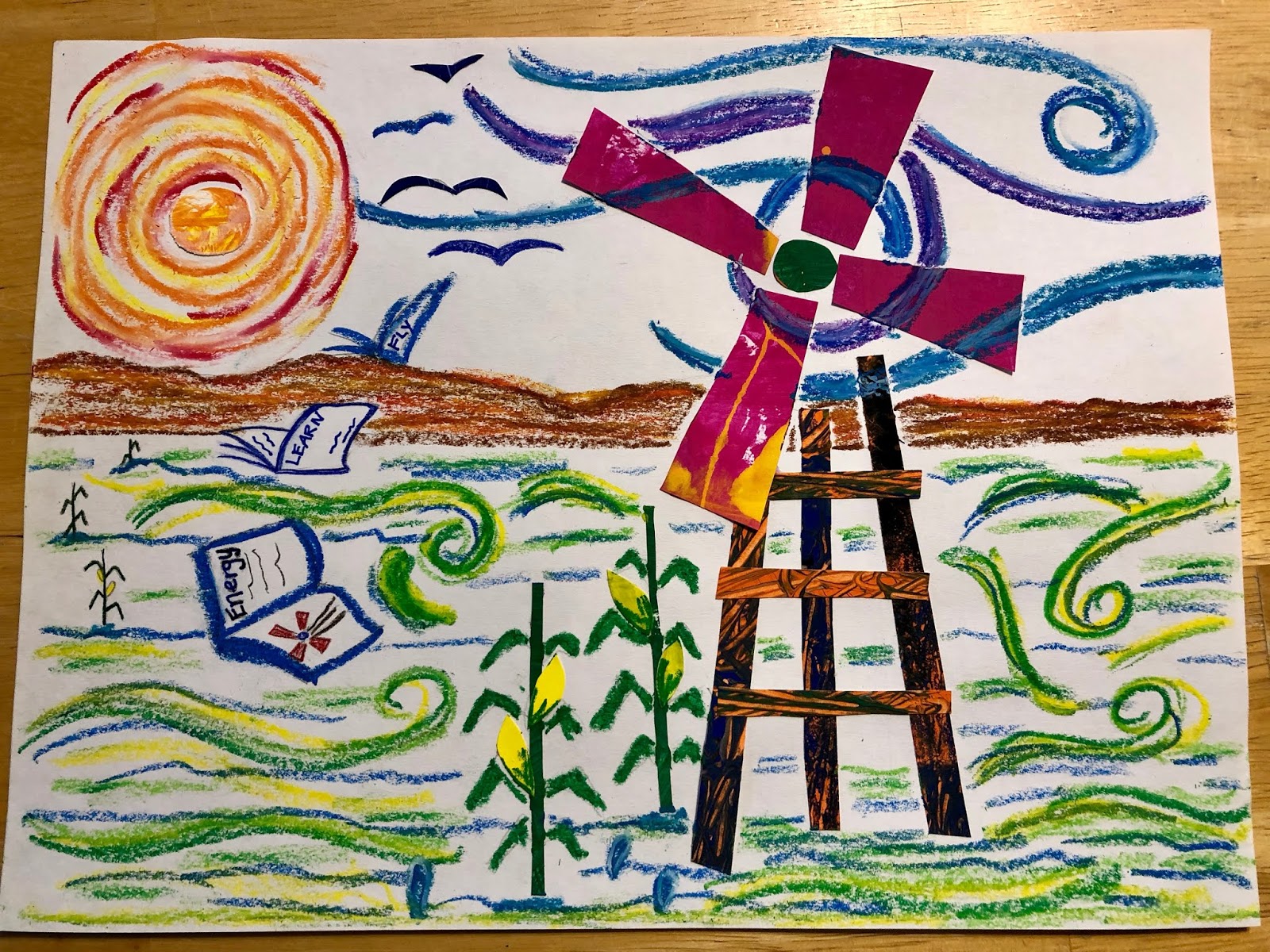 Kathy's Art Project Ideas Mixed Media Art Lesson Based on "The Boy Who Harnessed the Wind" and