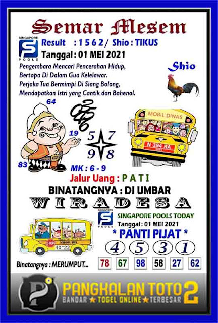 Prediksi Syair Singapore 1 Mei 2021 Togel Sgp Pangkalantoto