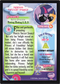 My Little Pony Princess Twilight Sparkle Series 3 Trading Card