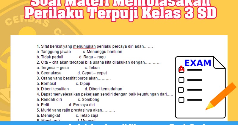 Soal Materi Membiasakan Perilaku Terpuji Kelas 3 Sd Administrasi Pendidikan