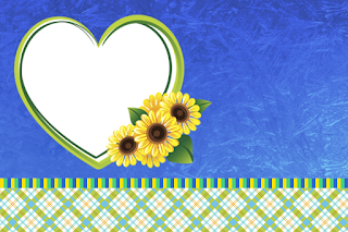 Daisies in Blue: Free Printable Wedding Invitations Daisies in Blue Free Printable Invitations, Labels or Cards.