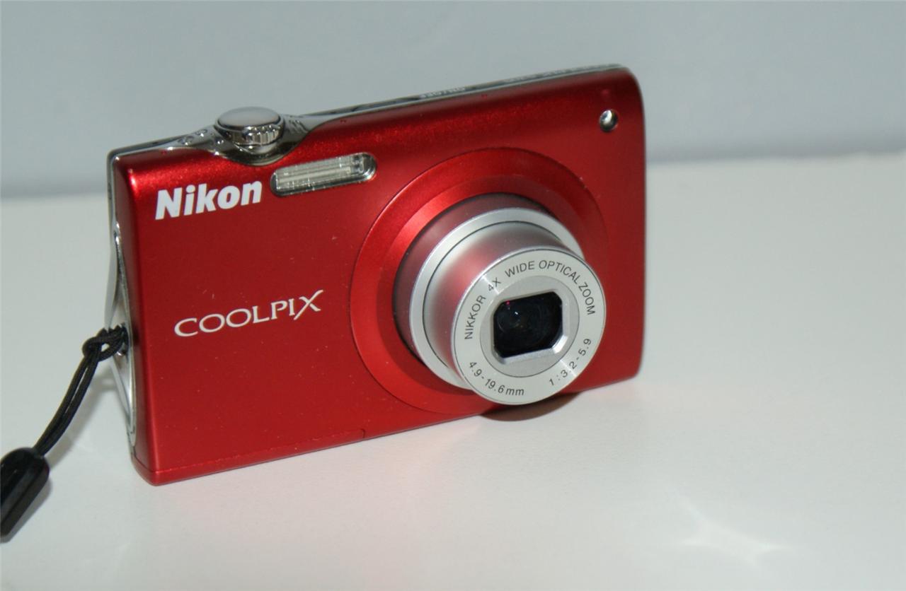 NIKON COOLPIX S205 DIGITAL CAMERA METALLIC RED ~ Gold Crafters Exchange