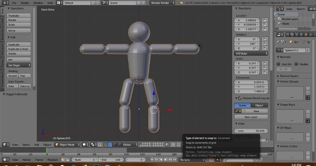 Membuat Karakter Animasi Menggunakan Blender