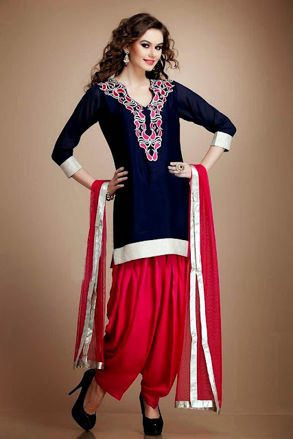 Peplum Top with Aladdin Salwar