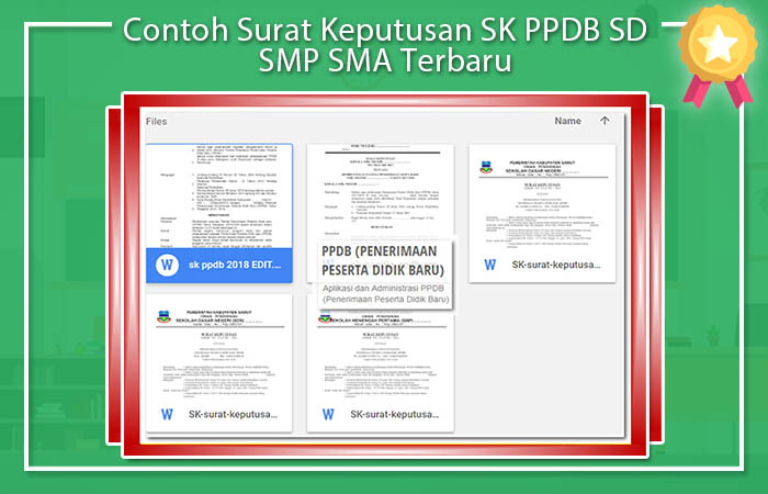 Contoh Surat Keputusan SK PPDB SD SMP SMA Terbaru