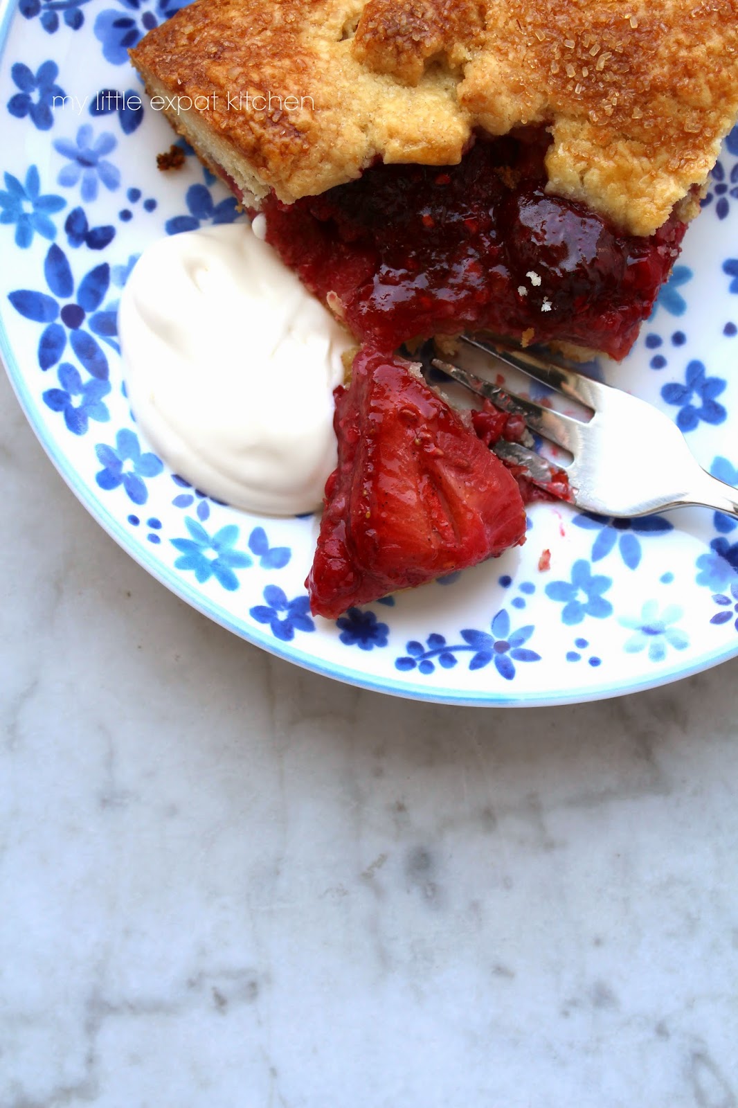My Little Expat Kitchen Strawberry and raspberry galette