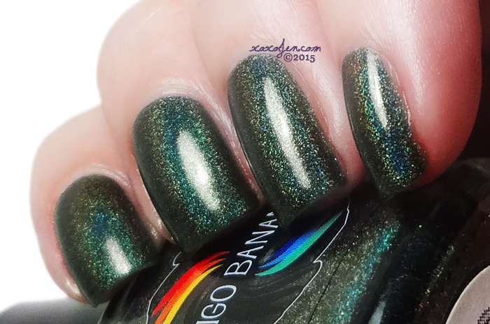xoxoJen's swatch of Indigo Bananas Olive Time and Space